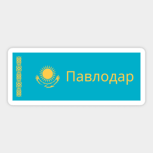 Pavlodar City in Kazakhstan Flag Sticker